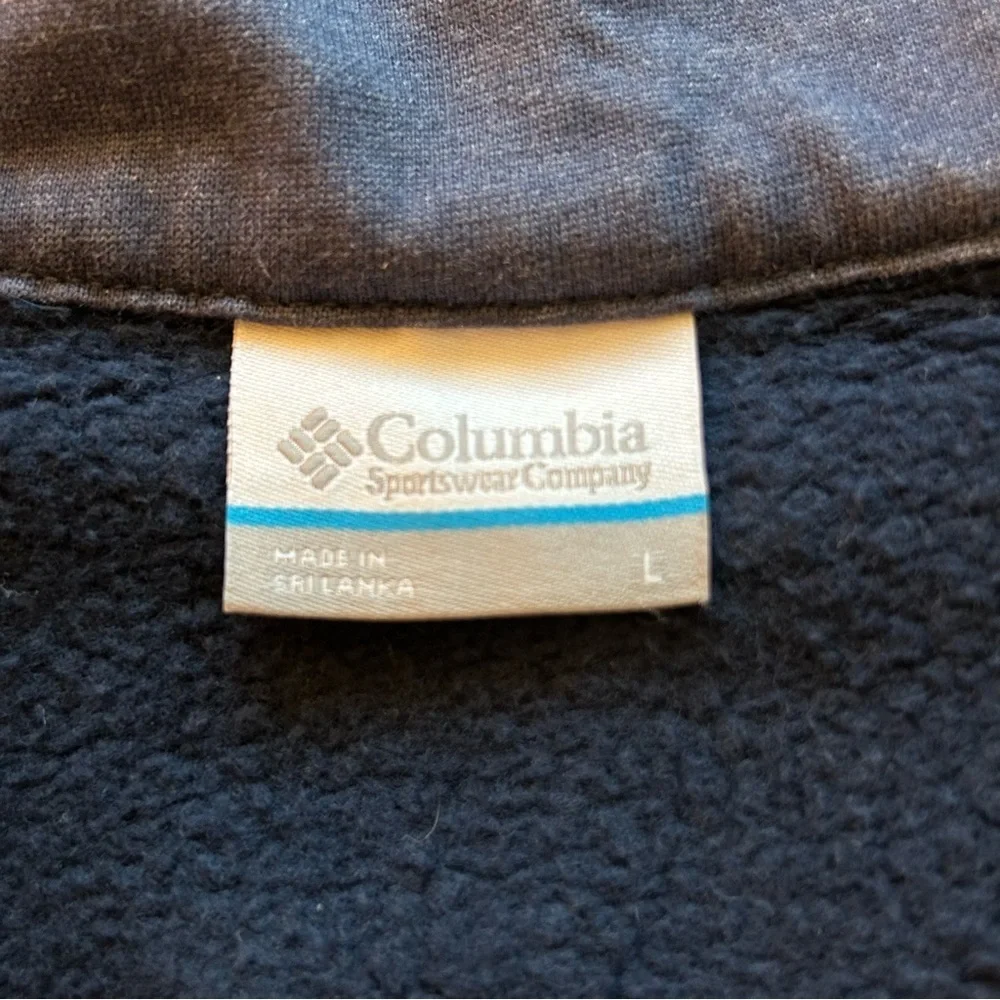 Columbia Quarter Zip Up Sweater Heavyweight Long Sleeve Size Large